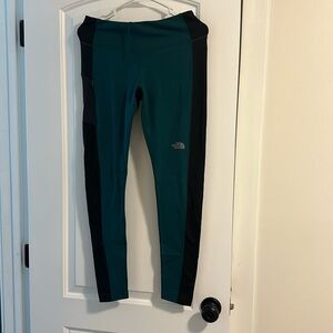 North face fleece lined leggings with drawstring
